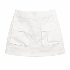 PrettyLittleThing White Cargo Mini Skort
